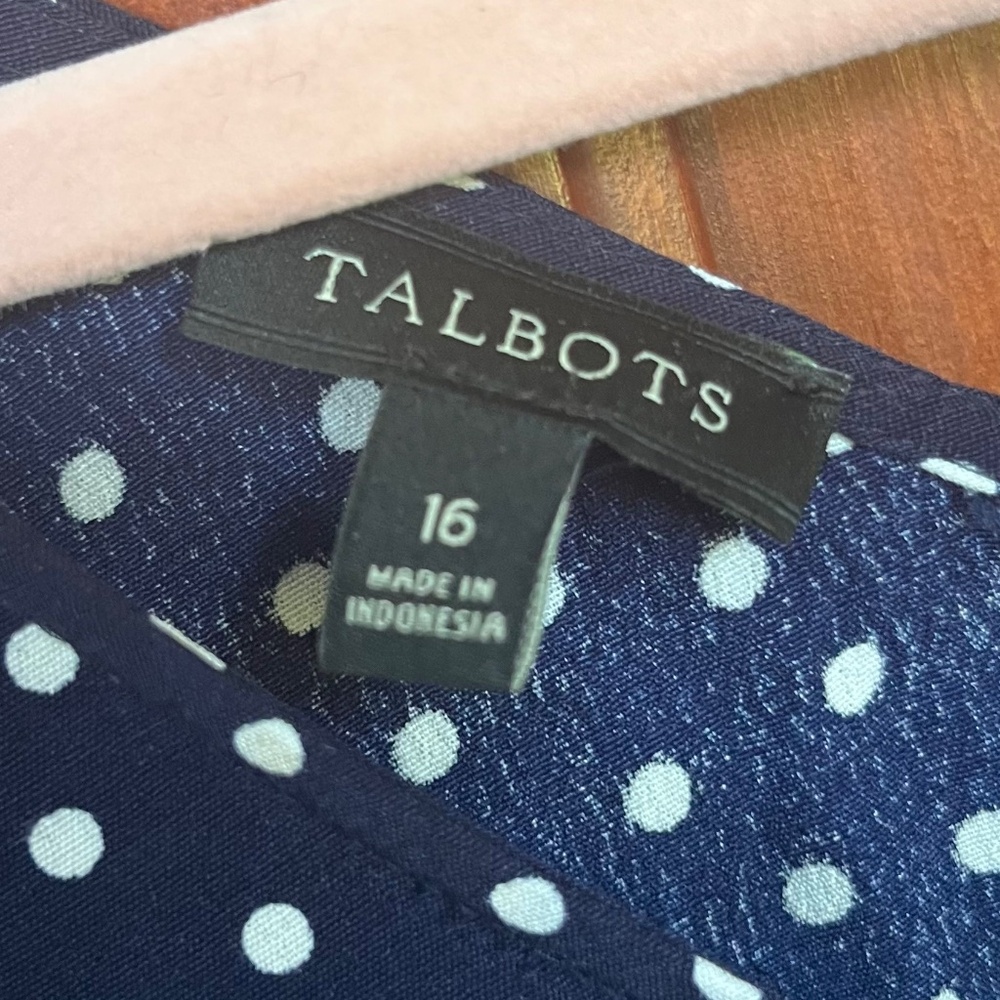Talbots Navy Polka Dot Jumpsuit - Picture 12 of 13